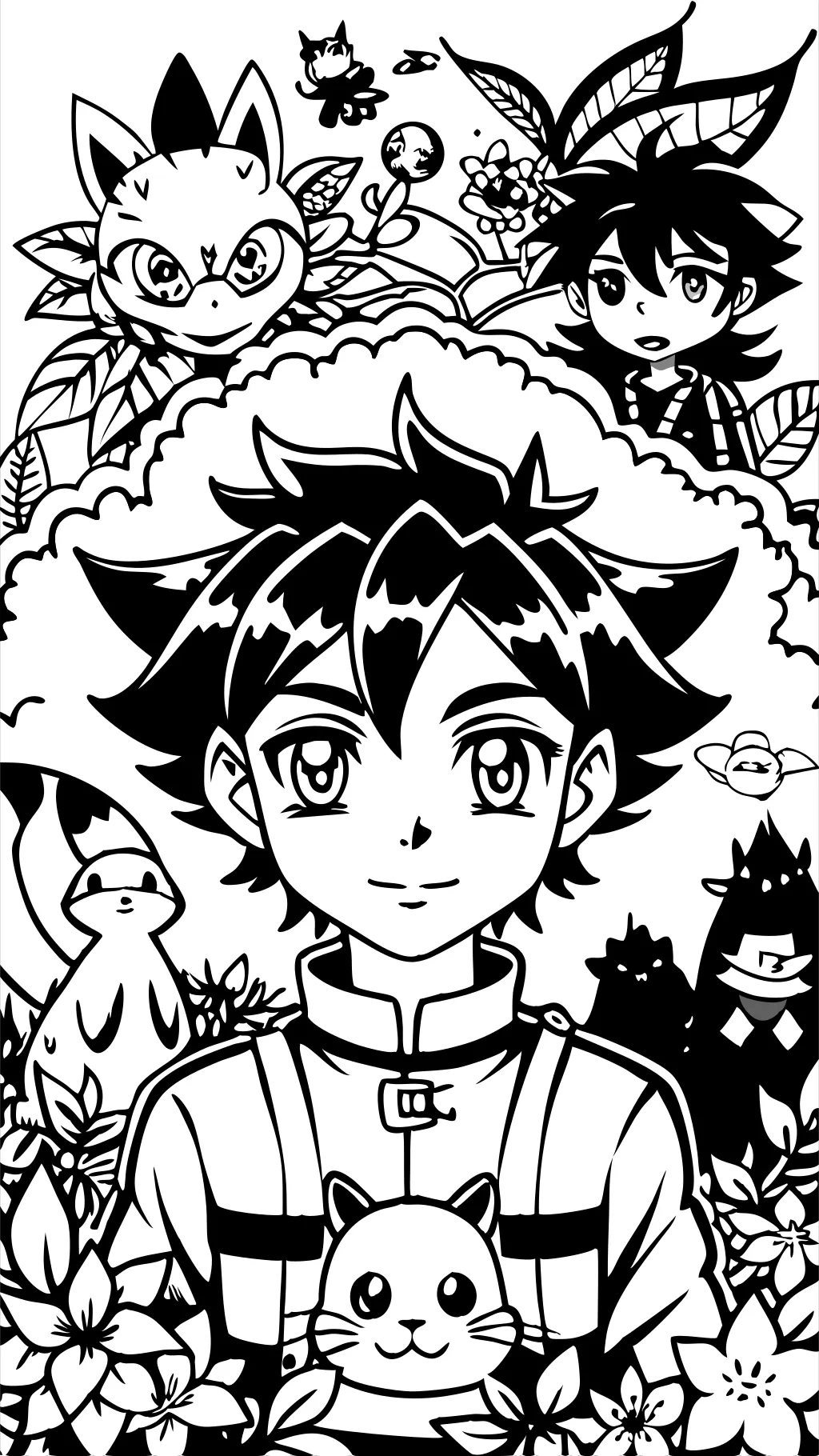 anime coloring book pages